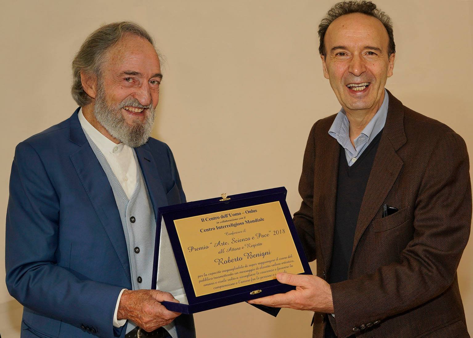 ROBERTO BENIGNI – PREIS FÜR KUNST, WISSENSCHAFT UND FRIEDEN 2018